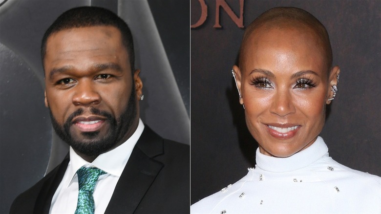 50 Cent, à gauche, et Jada Pinkett Smith, à droite