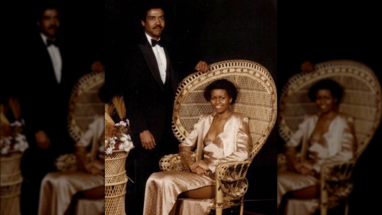 Michelle Obama et David Upchurch posant