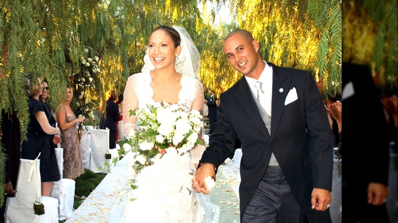 Jennifer Lopez et Cris Judd le jour de leur mariage