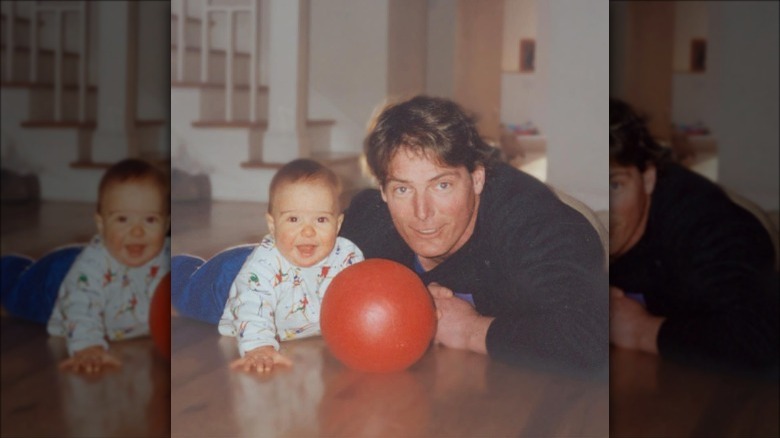 Christopher Reeve avec bébé Will