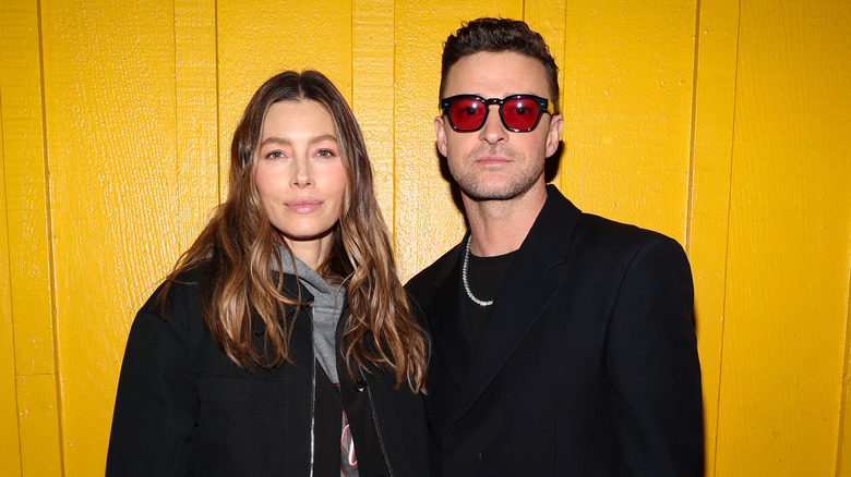 Justin Timberlake et Jessica Biel posent ensemble