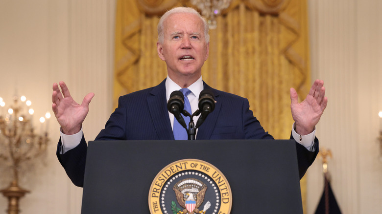 Joe Biden prononçant un discours