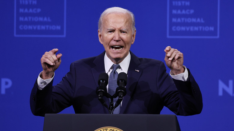 Joe Biden prononçant un discours