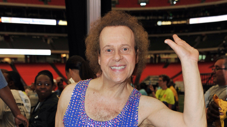 Débardeur bleu ébloui Richard Simmons