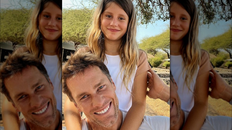 Tom Brady pose avec sa fille Vivian en Afrique