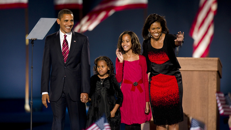 La famille Obama sur scène