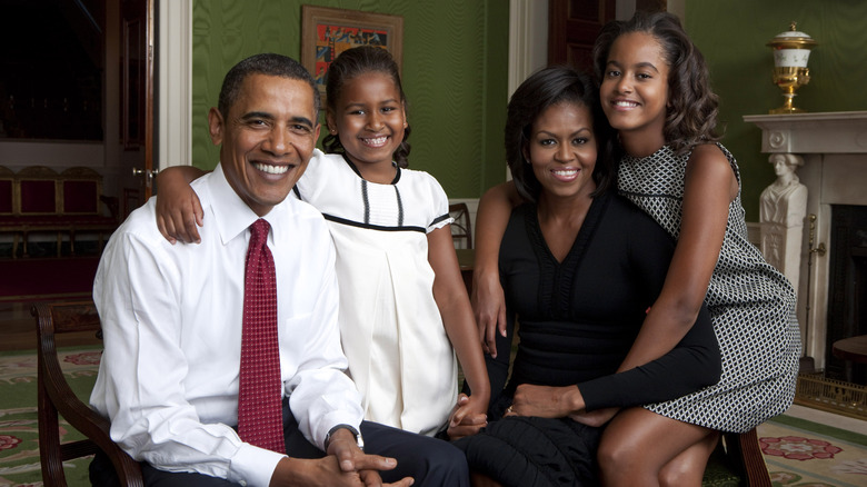 La famille Obama en photo posée