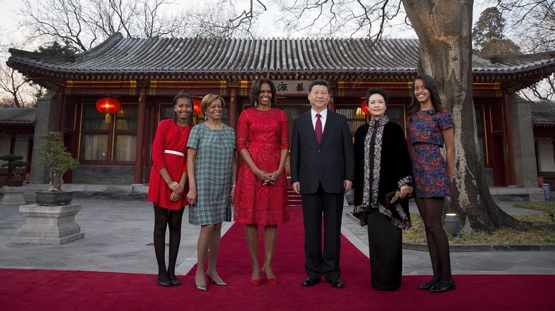 La famille Obama en Chine avec le président 