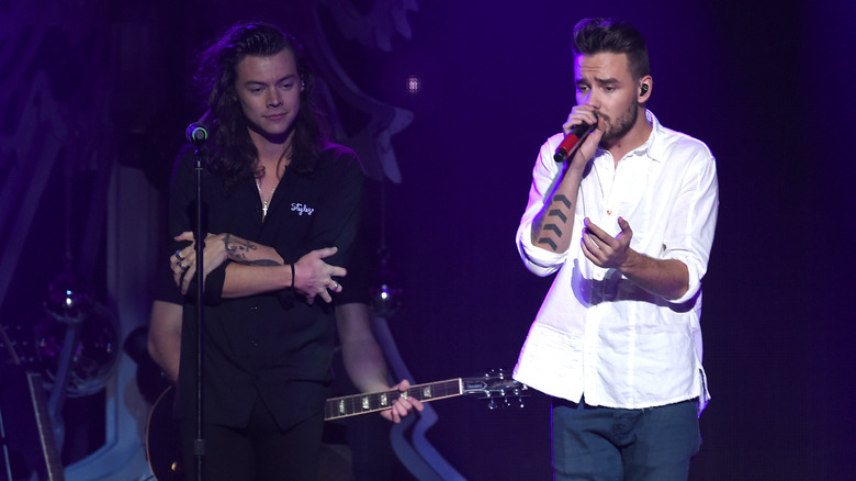 Harry Styles et Liam Payne en prestation