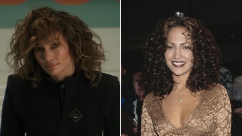 Jennifer Lopez aux cheveux bouclés