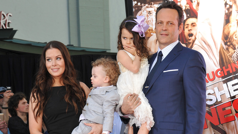 Vince Vaughn posant avec sa famille