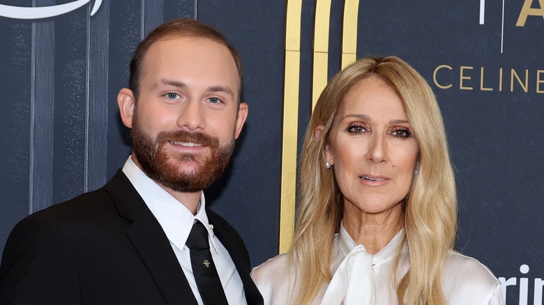 René-Charles Angélil et Céline Dion souriants