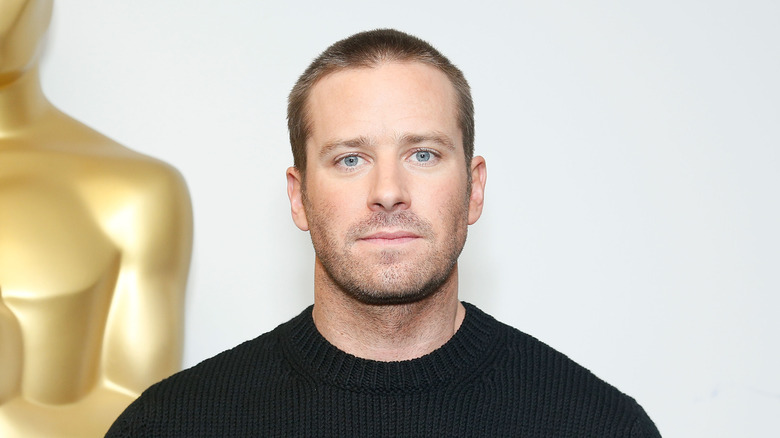 Armie Hammer porte un pull noir