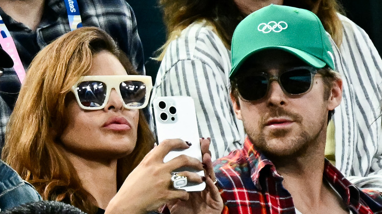 Eva Mendes et Ryan Gosling aux Jeux olympiques