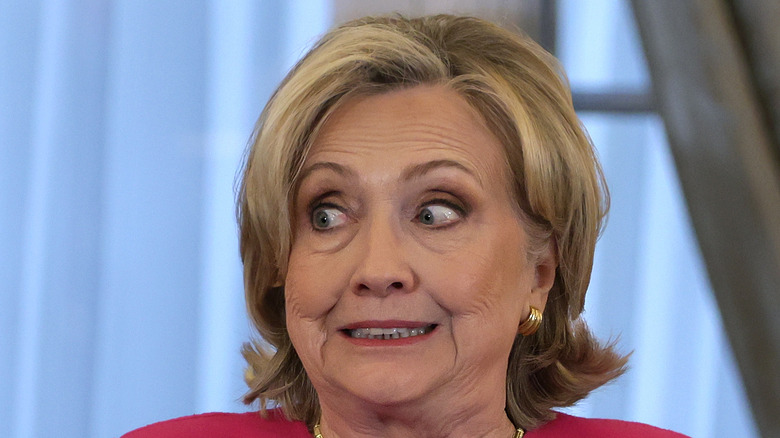 Hillary Clinton fait une grimace