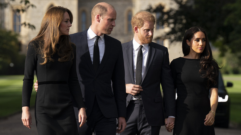 Kate Middleton, le prince William, le prince Harry et Meghan Markle