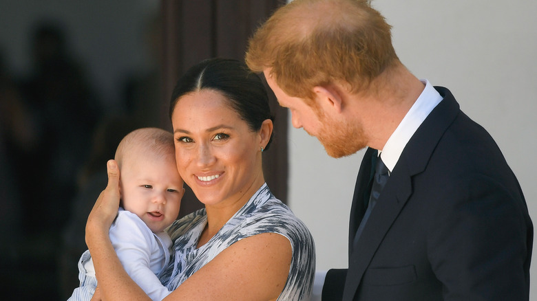 Le prince Harry et Meghan Markle avec le prince Archie