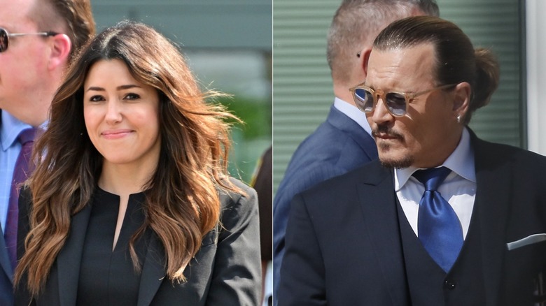 Image partagée de Camille Vasquez et Johnny Depp en extérieur