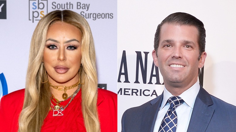 Aubrey O'Day, à gauche, et Donald Trump Jr., à droite, posent sur le tapis rouge