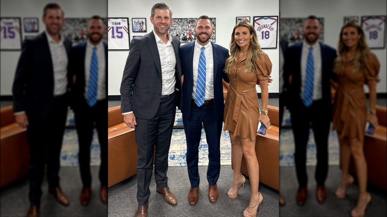 Eric Trump, Jackson Lahmayer et Alina Habba posent ensemble