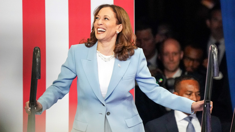 Kamala Harris lors d'un rassemblement