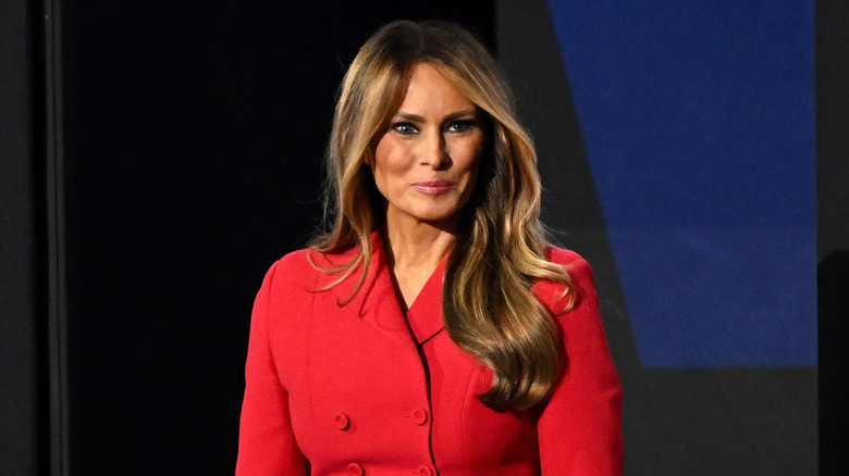 Melania Trump s'adressant à la foule