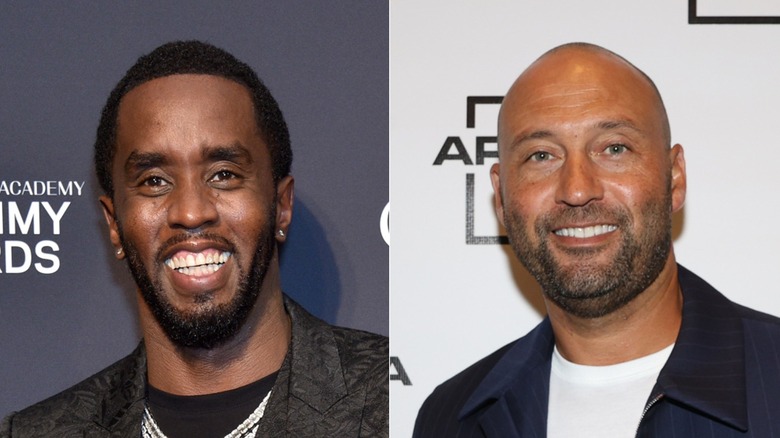 P Diddy, à gauche, et Derek Jeter, à droite