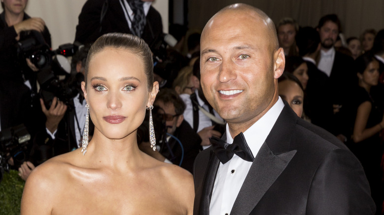 Derek et Hannah Jeter sur le tapis rouge.