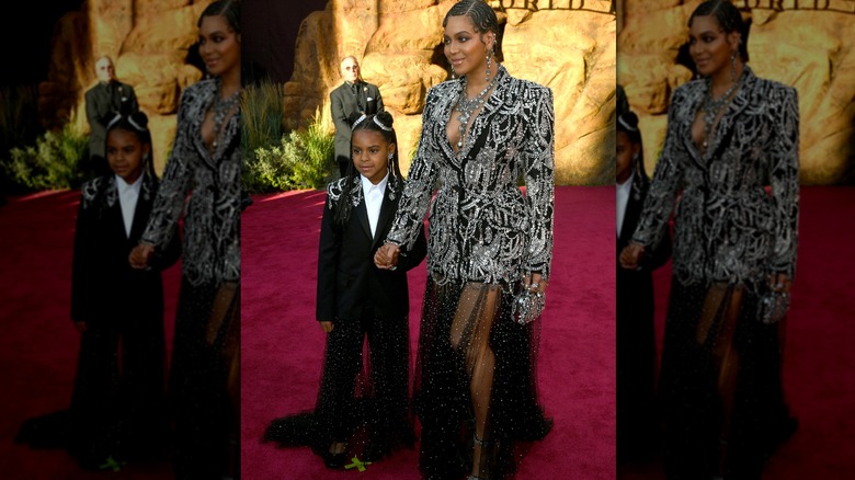 Blue Ivy et Beyoncé à la première du Roi Lion