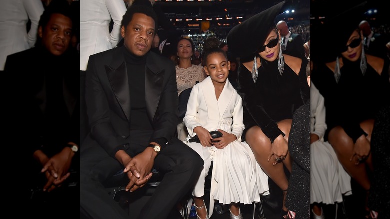 Blue Ivy Carter, Jay Z et Beyoncé aux Grammys