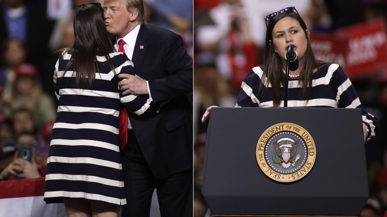 Robe rayée Sarah Huckabee Sanders