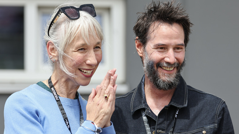 Keanu Reeves et Alexandra Grant ensemble au MotoGP en Allemagne en 2024