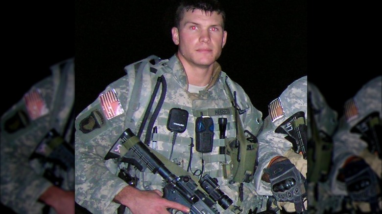 Pete Hegseth alors qu'il servait en Afghanistan