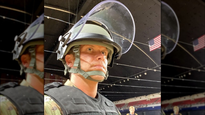 Pete Hegseth avec son unité de la Garde nationale avant l'investiture de Joe Biden en 2020