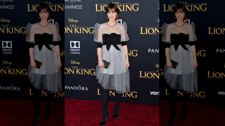 Zooey Deschanel à la première du Roi Lion