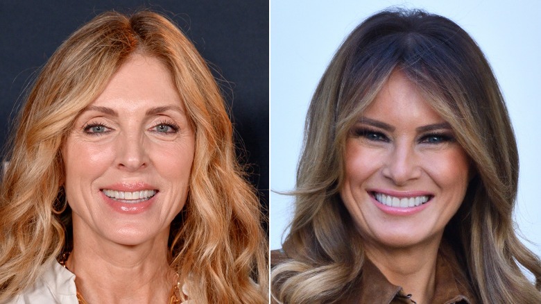 Une image partagée de Marla Maples et Melania Trump souriantes