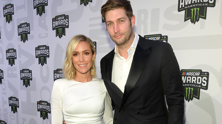 Kristin Cavallari et Jay Cutler lors d'un événement NASCAR