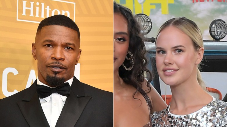 Jamie Foxx et Alyce Huckstepp dans une image côte à côte