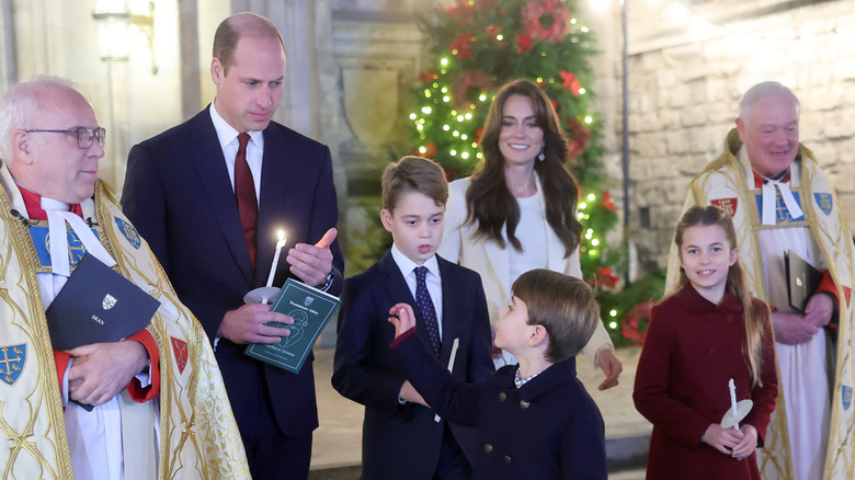 Le prince William, Kate Middleton et leurs enfants à Noël